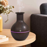 Maxbell Round Diffuser Silent 130ml with LED Colorful Light Cool Mist Humidifier Brown