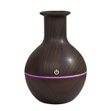 Maxbell Round Diffuser Silent 130ml with LED Colorful Light Cool Mist Humidifier Brown