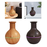 Maxbell Round Diffuser Silent 130ml with LED Colorful Light Cool Mist Humidifier Wood Grain