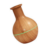 Maxbell Round Diffuser Silent 130ml with LED Colorful Light Cool Mist Humidifier Wood Grain