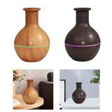 Maxbell Round Diffuser Silent 130ml with LED Colorful Light Cool Mist Humidifier Wood Grain