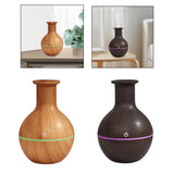 Maxbell Round Diffuser Silent 130ml with LED Colorful Light Cool Mist Humidifier Wood Grain