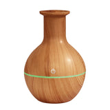 Maxbell Round Diffuser Silent 130ml with LED Colorful Light Cool Mist Humidifier Wood Grain