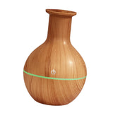 Maxbell Round Diffuser Silent 130ml with LED Colorful Light Cool Mist Humidifier Wood Grain