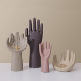 Maxbell Hand Statue Jewelry Stand Sculpture for Entrance Desk Small Light Purple