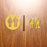 Maxbell Restroom Signs Identification Placard for Restaurant Commercial Bar Yellow
