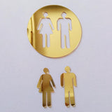 Maxbell Restroom Signs Identification Placard for Restaurant Commercial Bar Yellow