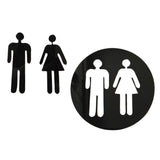 Maxbell Restroom Signs Identification Placard for Restaurant Commercial Bar Black