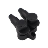 Maxbell Battery Terminal Block M6 Stainless Steel Heavy Duty for Car RV Truck Black 2x Studs