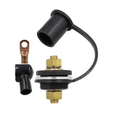 Maxbell thru Panel Battery Terminal Connector with Rubber Sleeve for Replaces Black