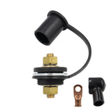 Maxbell thru Panel Battery Terminal Connector with Rubber Sleeve for Replaces Black