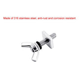 Maxbell Surfboard Fin Screw and plates Manual Tail Rudder Accessories Pin Fasteners M4