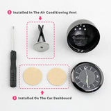 Maxbell Mini Car Dashboard Clock Luminous Clock Pocket for Motorcycle Bike Home