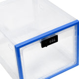 Maxbell Lockable Box Plastic Lockable Storage Bin Childproof  blue