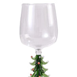 Maxbell Classic Wine Glass Reusable 360ml Drinking Glass Durable for Party Kitchen Xmas Tree
