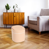 Maxbell Mini Desktop Trash Can Garbage Basket Dustbin Home Beside Tabletop Pink