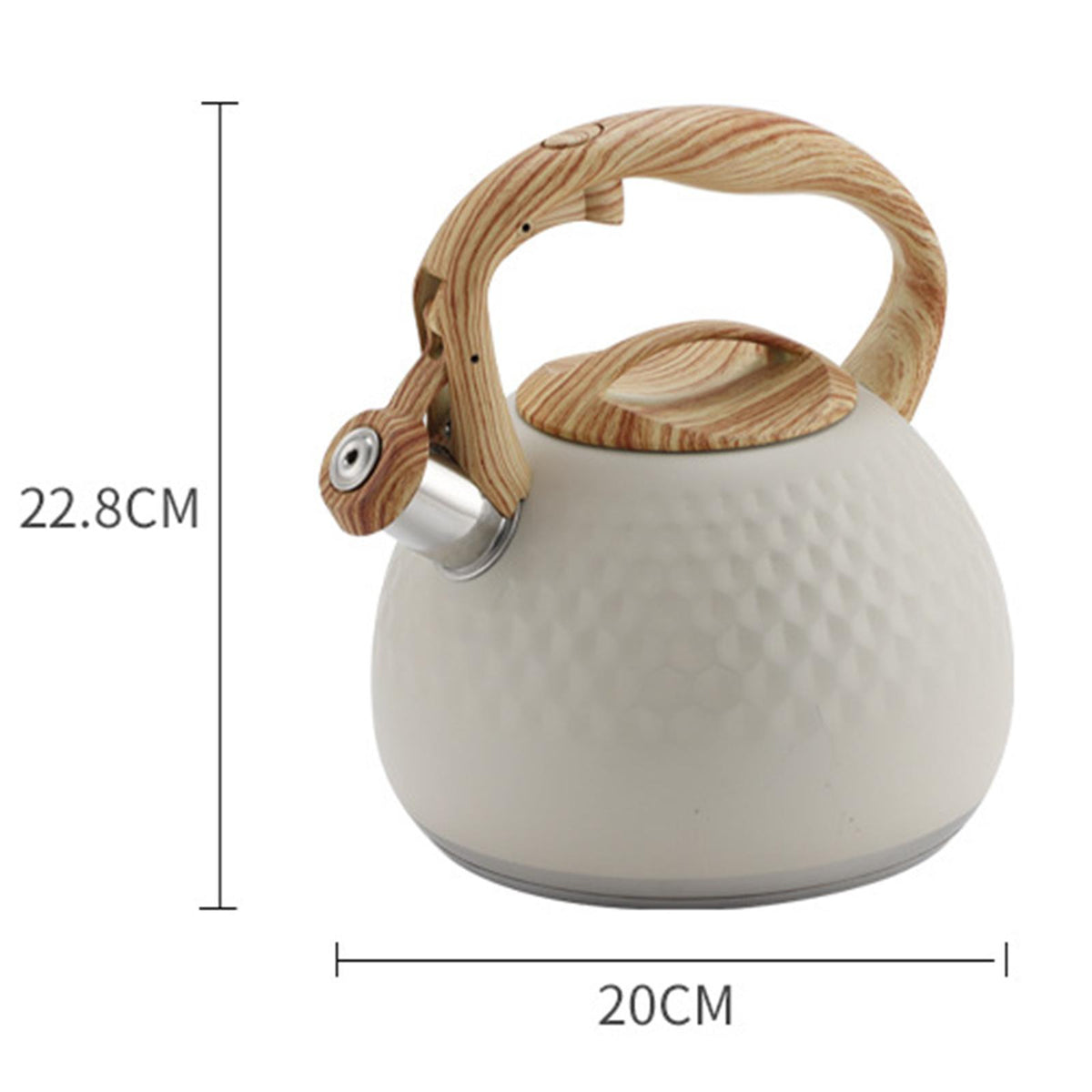 Maxbell Stove Top Loud Whistling Kettle Stovetop Heat Teapot for Outdoor & Indoor beige