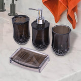 Maxbell Bathroom Accessories Set Soap Dish Toothbrush Holder Countertop Decor Black