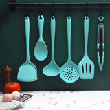 Maxbell Silicone Utensils Set Non Glutinous Non Toxic Healthy for Spatula Colander