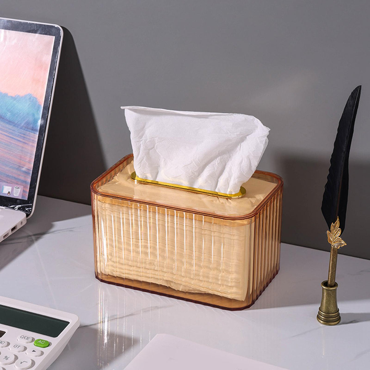 Maxbell Nordic Tissue Cover Tissue Holders Napkin Dispenser for Restaurant  Orange