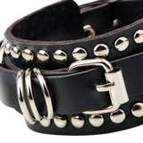 Maxbell PU Leather Bracelet Adjustable Wrap Cuff Rivet for Cycling Women Girls Black