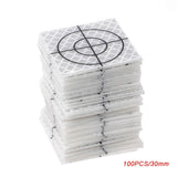 Maxbell 100 Pieces Reflective Tape Target for Tunnel Engineering, Slope Monitoring 3cmx3cm