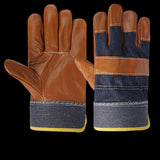 Maxbell Welding Work Gloves Protection Gloves Fire Resistant for Welding Brown