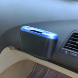 Maxbell Car Trash Can with Lid Hanging Auto Waste bluish