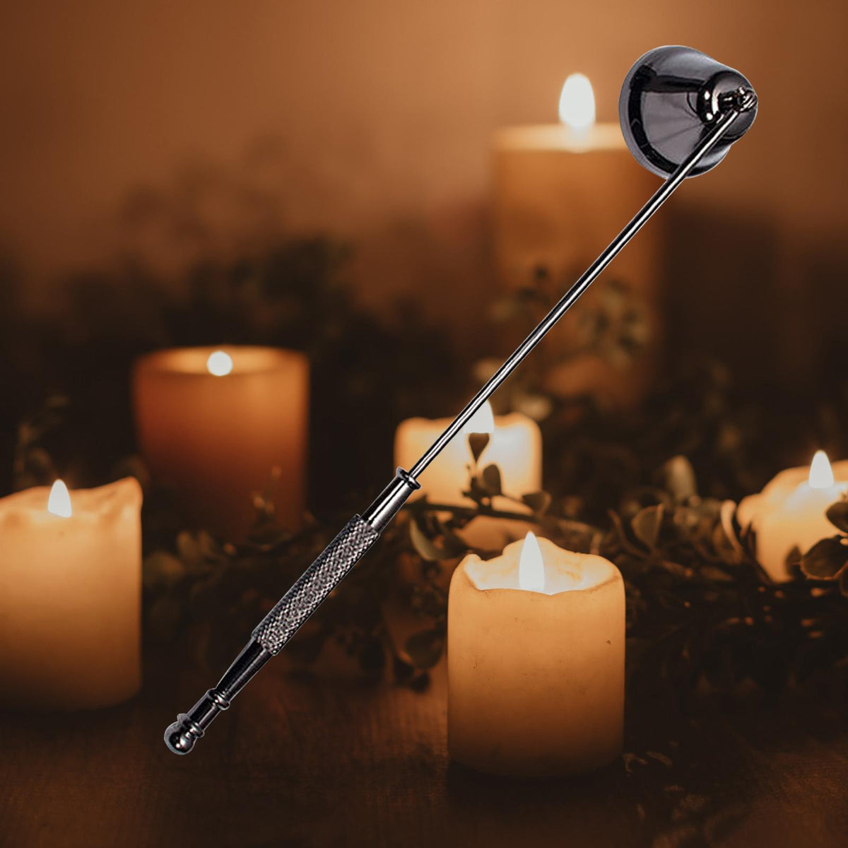 Maxbell Stainless Steel Candle Snuffer Bell Shaped Extinguisher Home Accessories