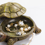 Maxbell Jewelry Box Necklace Earrings Bracelets Decor Holder Turtle Figurine Statue