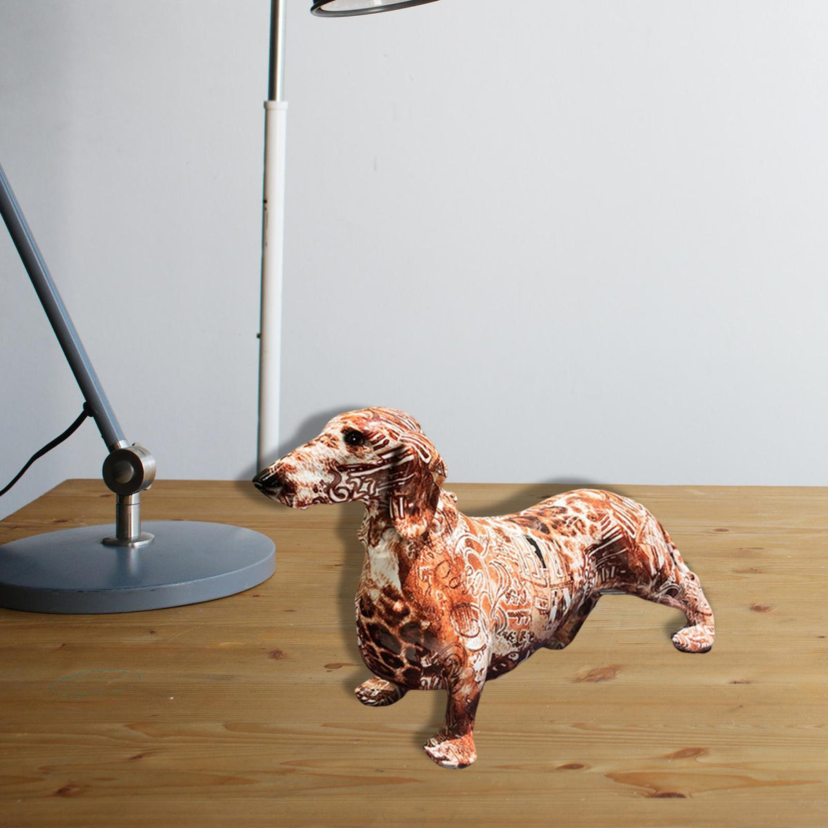 Maxbell Nordic Colorful Dachshund Dog Statue Crafts Resin Ornaments