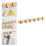 Maxbell Folding Wall Mounted Coat Hook 6 Hook Coat Racks for Jacket Key Entryway