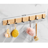 Maxbell Folding Wall Mounted Coat Hook 6 Hook Coat Racks for Jacket Key Entryway