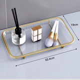 Maxbell Bathroom Cosmetic Storage Tray Organizer Holder for Lipstick Dresser Office White