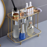 Maxbell Bathroom Cosmetic Storage Tray Organizer Holder for Lipstick Dresser Office White