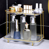 Maxbell Bathroom Cosmetic Storage Tray Organizer Holder for Lipstick Dresser Office White