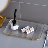 Maxbell Bathroom Cosmetic Storage Tray Organizer Holder for Lipstick Dresser Office White