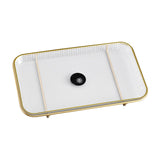 Maxbell Bathroom Cosmetic Storage Tray Organizer Holder for Lipstick Dresser Office White