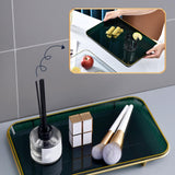 Maxbell Bathroom Cosmetic Storage Tray Organizer Holder for Lipstick Dresser Office White