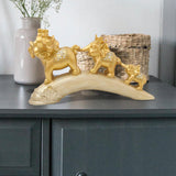 Maxbell Animal Statue Decoration Feng Shui for Bedroom Shelf Housewarming Gifts Gold