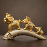 Maxbell Animal Statue Decoration Feng Shui for Bedroom Shelf Housewarming Gifts Gold