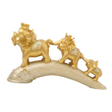 Maxbell Animal Statue Decoration Feng Shui for Bedroom Shelf Housewarming Gifts Gold