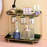 Maxbell Bathroom Cosmetic Storage Tray Organizer Holder for Lipstick Dresser Office Green