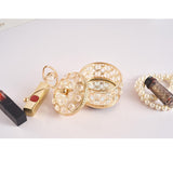 Maxbell Crystal Jewelry Box Storage Case Trinket Organizer Necklace Dresser Earrings 9cmx15.5cm
