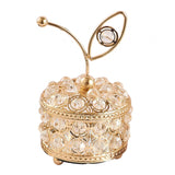 Maxbell Crystal Jewelry Box Storage Case Trinket Organizer Necklace Dresser Earrings 9cmx15.5cm