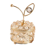 Maxbell Crystal Jewelry Box Storage Case Trinket Organizer Necklace Dresser Earrings 9cmx15.5cm