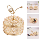 Maxbell Crystal Jewelry Box Storage Case Trinket Organizer Necklace Dresser Earrings 9cmx15.5cm