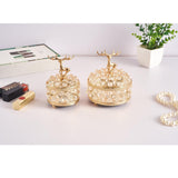 Maxbell Crystal Jewelry Box Trinket Box Organizer for Necklace Earrings 12cmx15cm