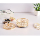 Maxbell Crystal Jewelry Box Storage Case Trinket Organizer Necklace Dresser Earrings 12cmx15.5cm