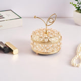 Maxbell Crystal Jewelry Box Storage Case Trinket Organizer Necklace Dresser Earrings 12cmx15.5cm